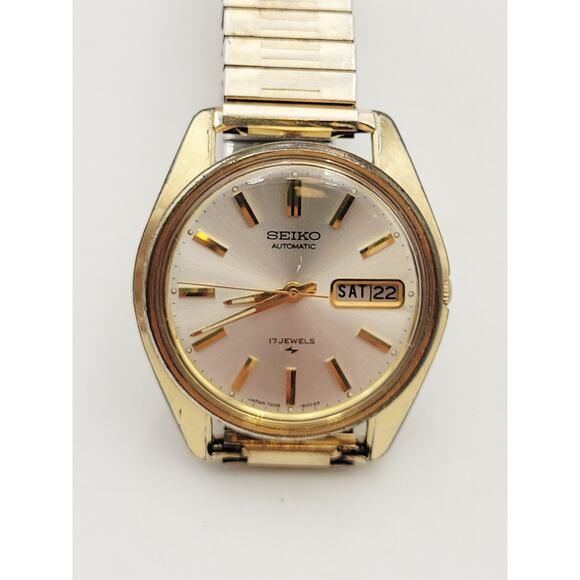 SEIKO Watch 7006-8007 Automatic Day Date Men's 1/40 10KT RGP Discontinued JAPAN - Picture 9 of 16